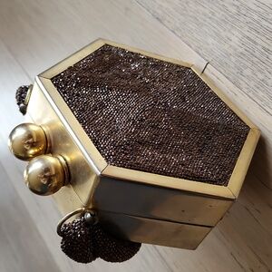 Vintage 1940s Du Bonnette Original Hexagonal Beaded Bag
